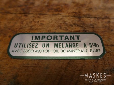 Mixed fuels sticker 5% green MISA  VN/VL/VGL/VNA