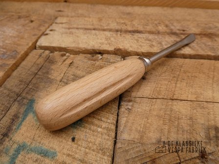 Screwdriver flat with original wooden handle