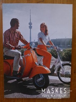 Poster vespa Rally Oranje 1 girl 