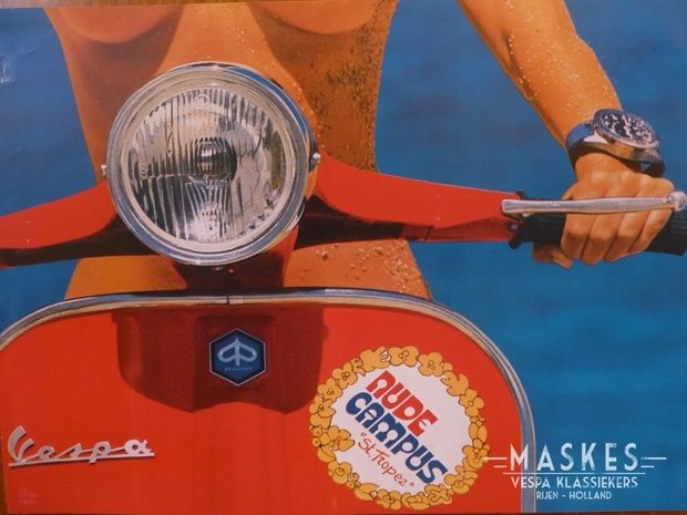 Poster vespa Rally rood 1 girl 